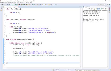 what is super keyword in java with example