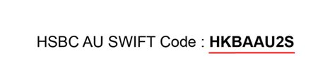 what is swift code for hsbc australia