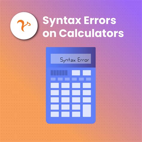 what is syntax error in calculator