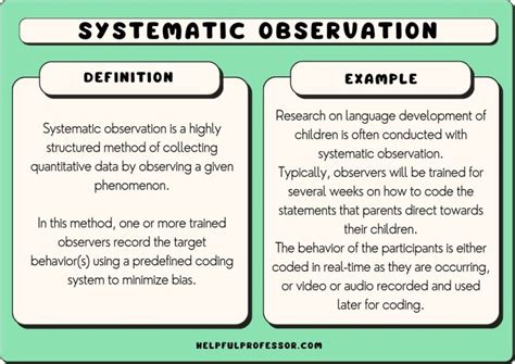 what is systematic observation example