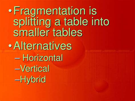 What Is Table Fragmentation