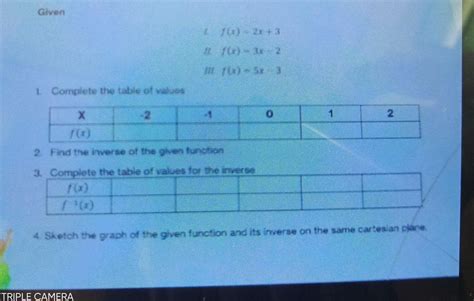 What Is Table Of Values Brainly