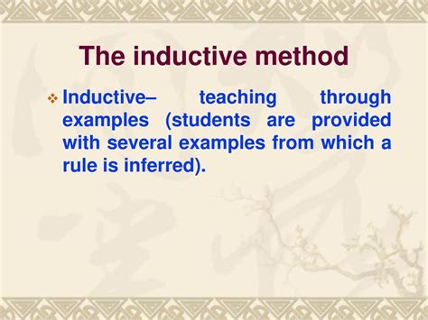 what is teaching through inductive method