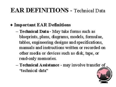 What Is Technical Data Ear