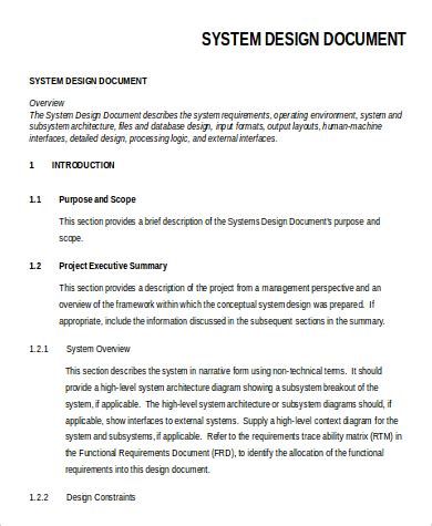 what is technical design document