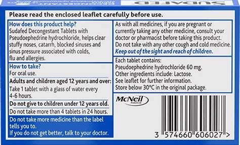 what is the active ingredient in original sudafed