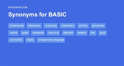 what is the another word for basic
