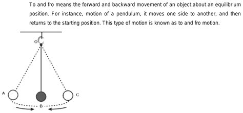 what is the back and forth movement of an object called