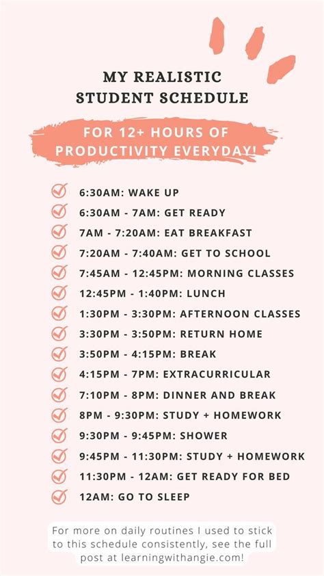 what is the best daily routine for a student