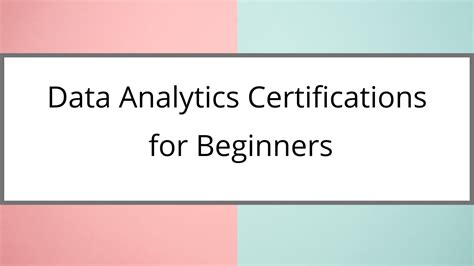 what is the best data analytics certification for beginners