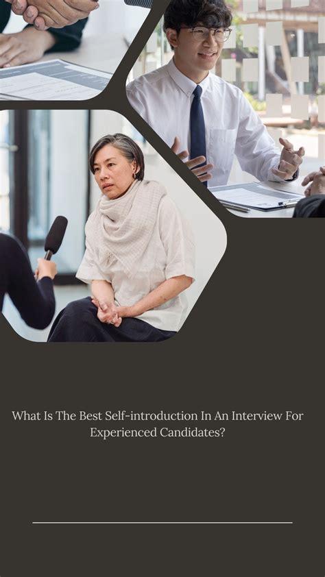 what is the best self introduction in an interview for experienced