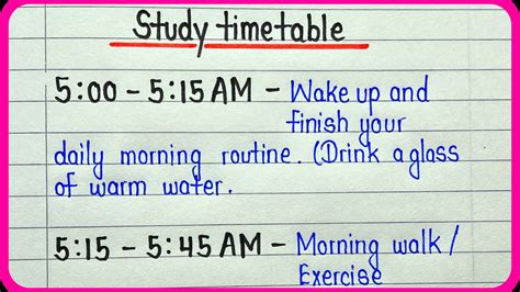 what is the best time table for study class 12