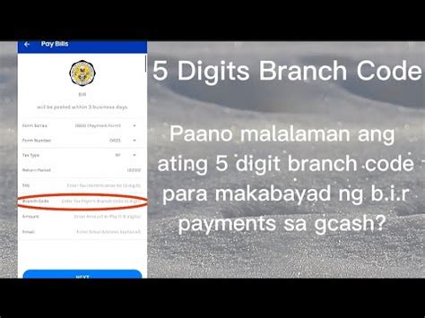 what is the branch code of bir