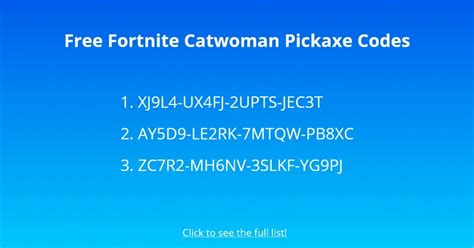 What Is The Catwoman Pickaxe Code