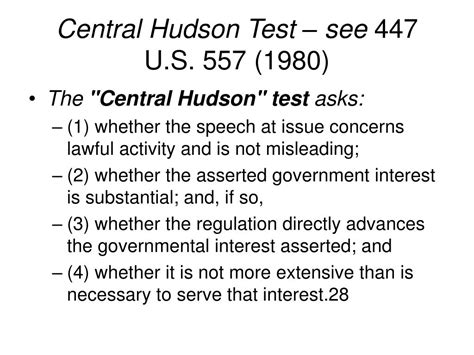 what is the central hudson test