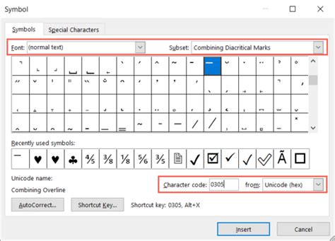 What Is The Character Code For X Bar