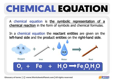 what is the chemical equation example