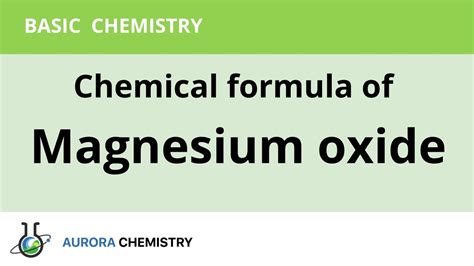 Formula for Magnesium oxide Science, Chemistry ShowMe