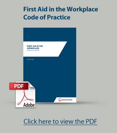 what is the code of practice for first aid