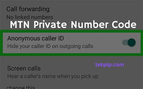 what is the code to hide my mtn number