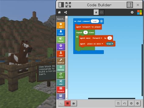 what is the coding workspace in minecraft