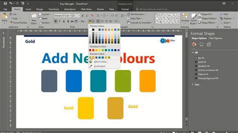 what is the color code for gold in powerpoint