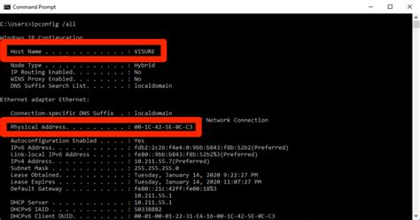 what is the command to find hostname from ip address