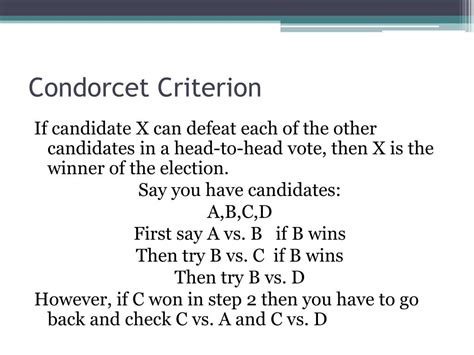 what is the condorcet criterion