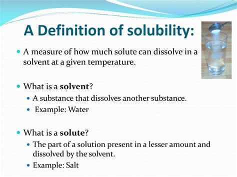 what is the correct definition of solubility