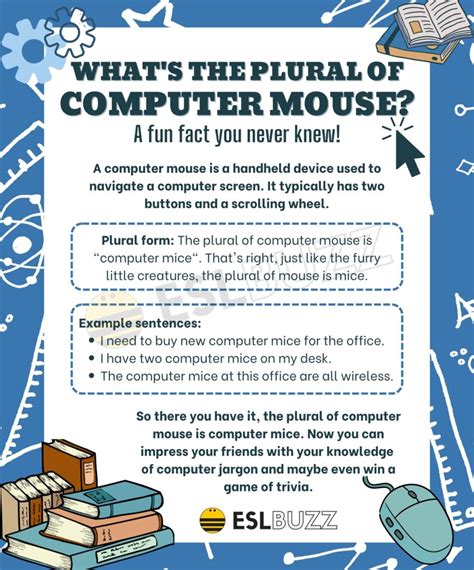 what is the correct plural form of mouse referring to the computer device