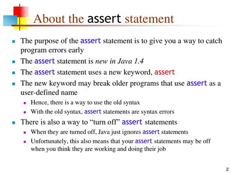 what is the correct syntax of an assert statement