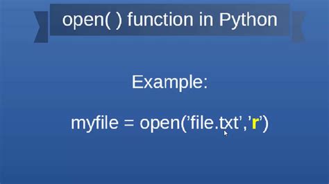 what is the correct syntax of open () function in python