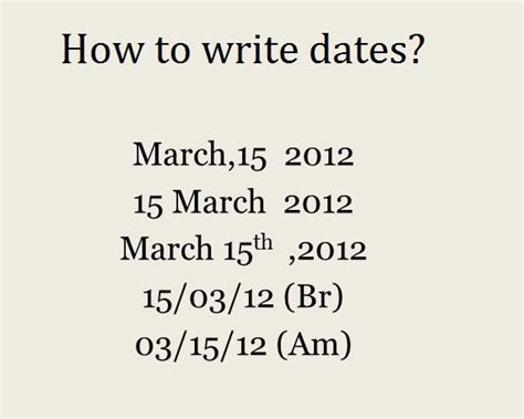 what is the correct way to write out the date