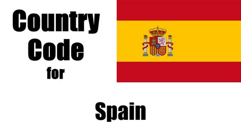 what is the country code for spain