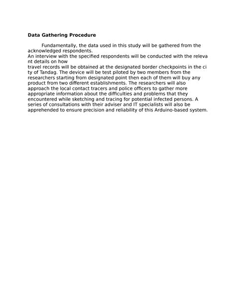 what is the data gathering procedure in quantitative research