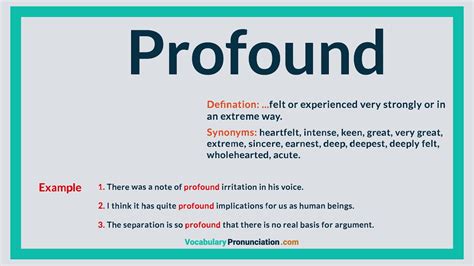 what is the def of profound