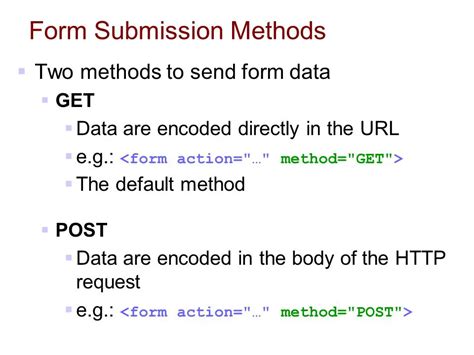 what is the default method for form submission in html