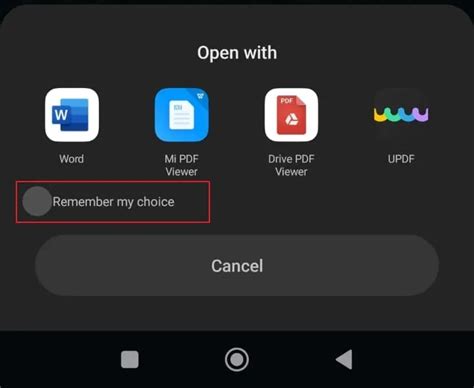 what is the default pdf reader for android