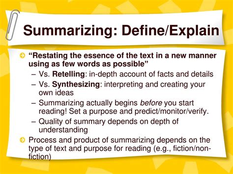what is the definition for summarize
