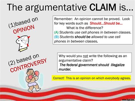 what is the definition of a claim in argumentative writing