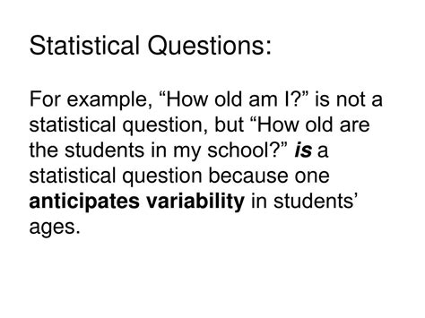 what is the definition of a statistical question in math