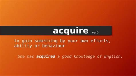 what is the definition of acquire