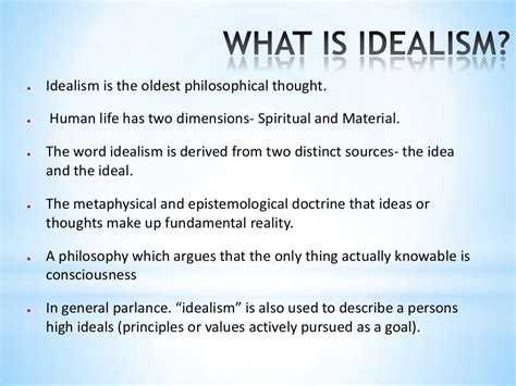 what is the definition of an idealist