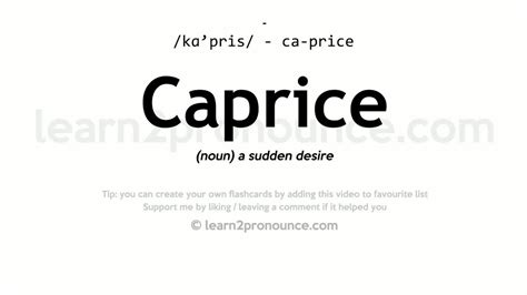 what is the definition of caprice