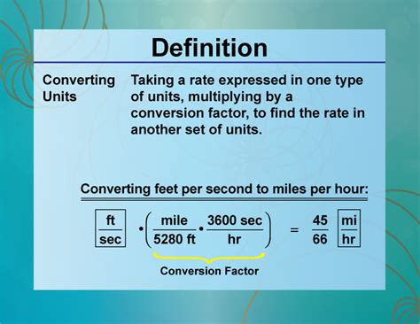 what is the definition of conversion factor in math