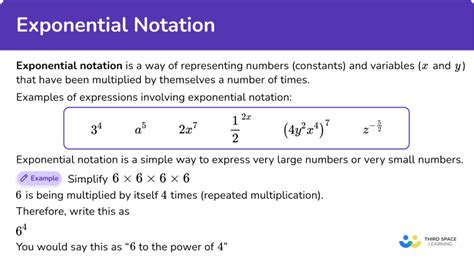what is the definition of exponential notation in math