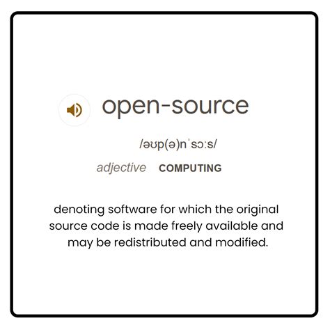what is the definition of open source software quizlet