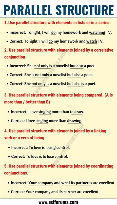what is the definition of parallel structure brainly