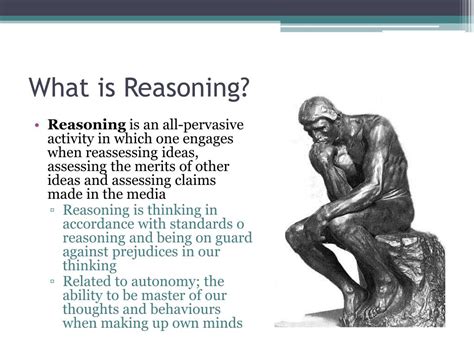 what is the definition of reasoning in writing