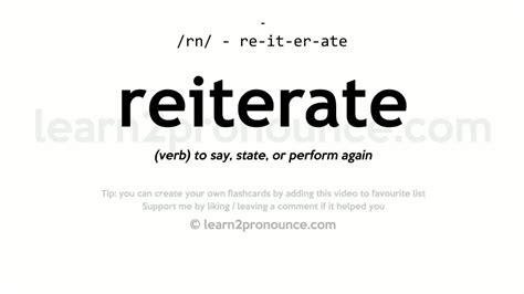 what is the definition of reiterate